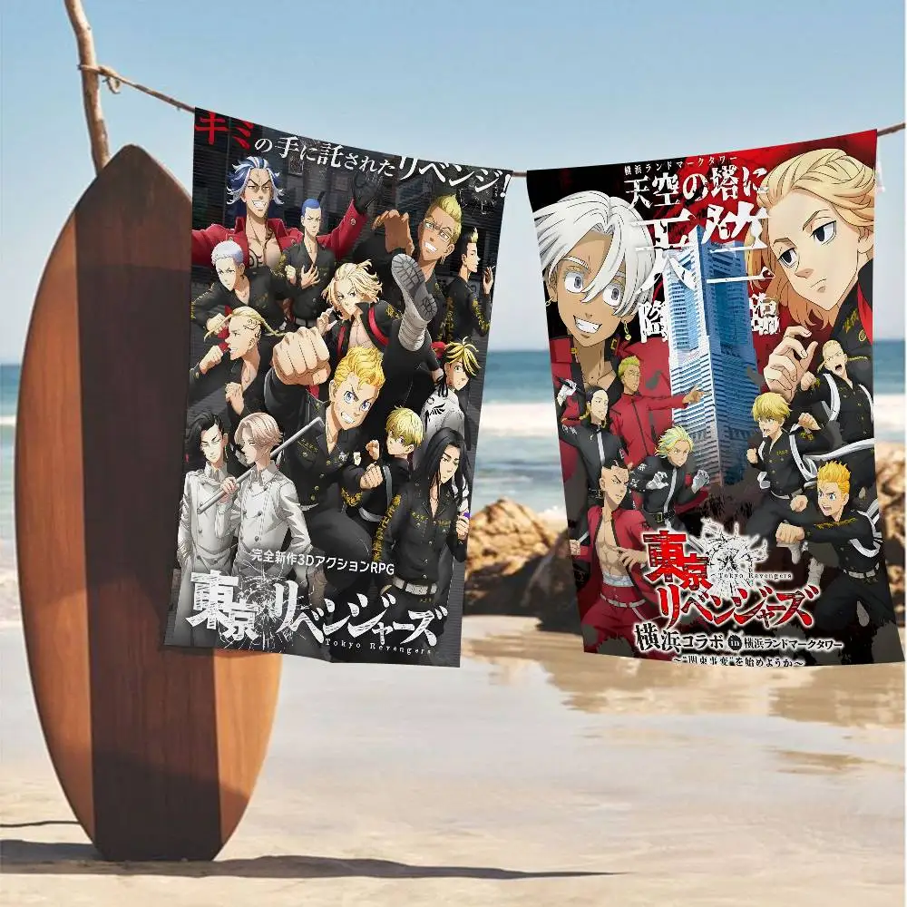 Japan Anime Tokyo Revengers Microfiber Beach Towel Absorbent Quick Dry Soft Yoga Swimming Resort Mountain Climbing Towel