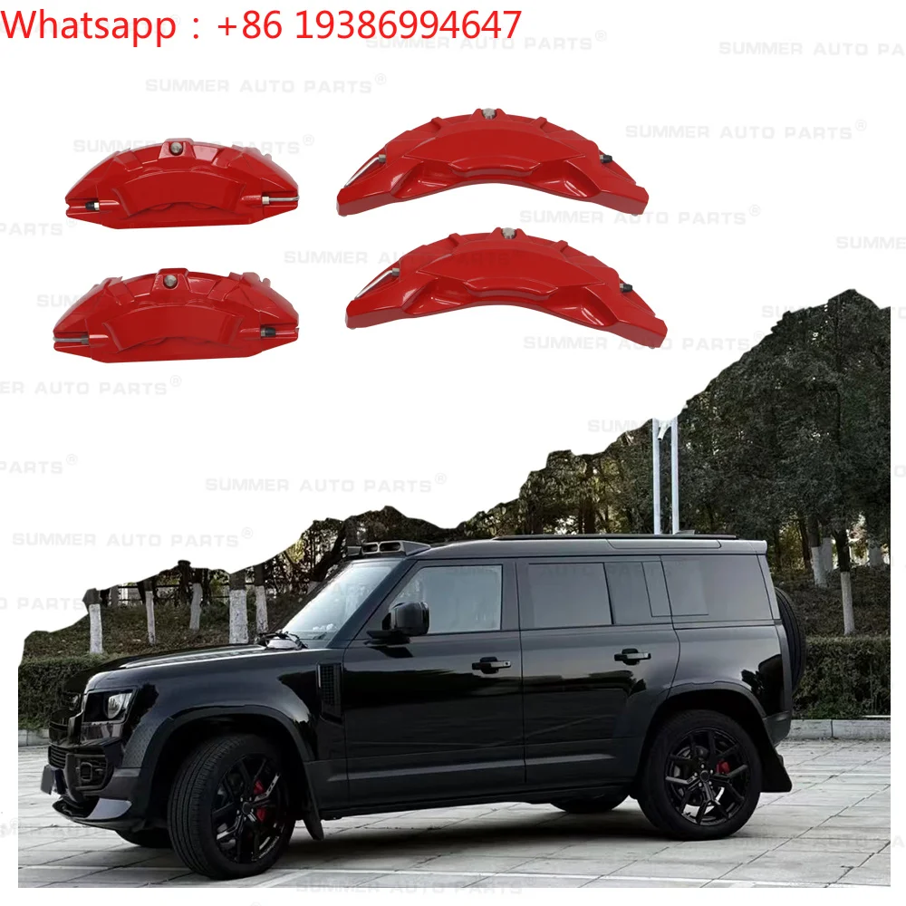 For Summer Auto Parts Spare Parts Car Exterior Accessories Front Rear Brake Disc Caliper Covers Red for Land Rover New Defender