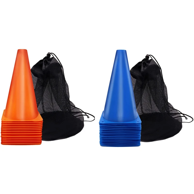 15 Pack 9 Inch Traffic Training Cones,Agility Field Marker Cones,For Football Basketball Practice