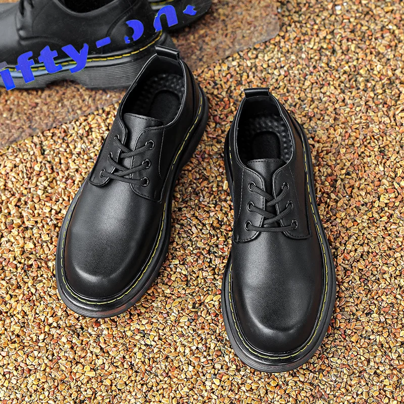 100% Genuine Leather Shoes Men Footwear Black Brown Mens Casual Shoes Cow Leather Male Brogues KA4811