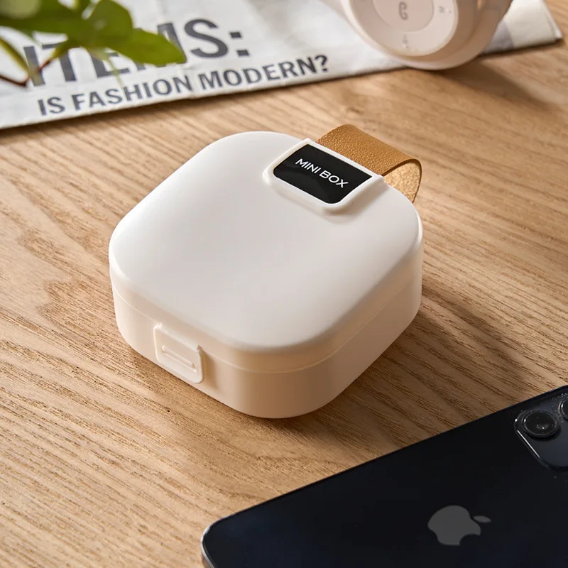 Portable StorageBox Data Cable Charger Multifunctional Mini StorageBox Bluetooth Earphones Miscellaneous Items Small Sorting Box