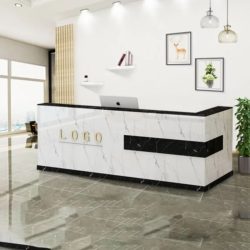 Standing Exquisite Coffee Pink Luxury Reception Desks Mobile Business Commercial Restaurant Checkout Aesthetic Mueble Furniture