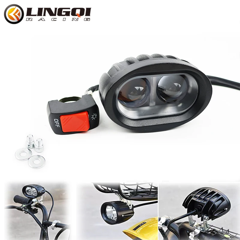 

LING QI Pit Dirt Bike Motorcycle SURRON Headlight Modified Upgrade Head Light Headlamps with Switch for SUR RON Light Bee X S