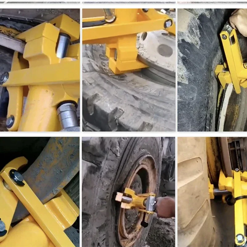 Hot Sale Portable Tire Raking Device Pneumatic Tool Tyre Pressing Machine Pneumatic Hydraulic Stripper Loader Tire Raking Forkli