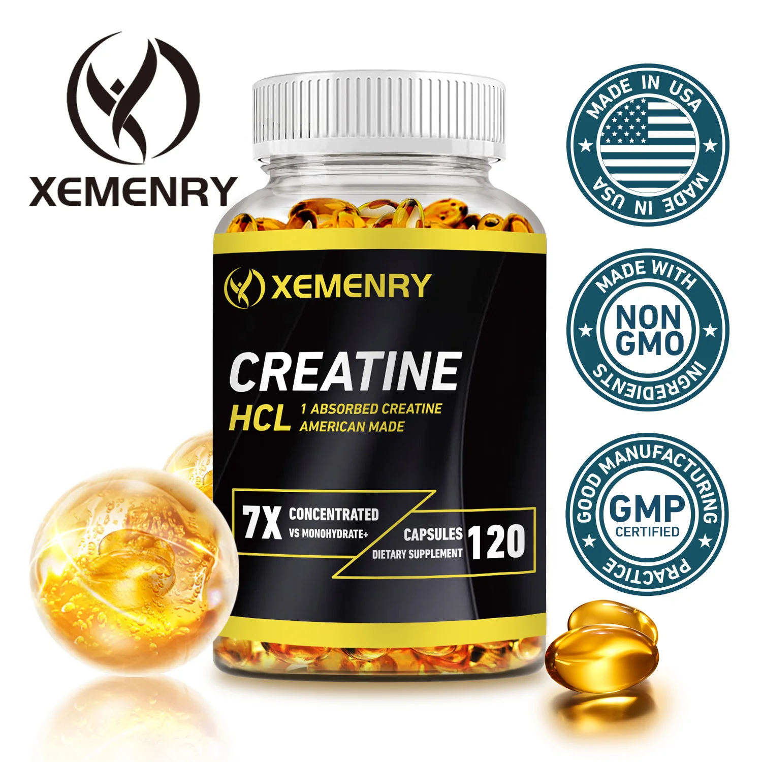 Creatine HCl - Boost Muscle Strength and Energy Support Muscle Growth, Endurance, Enhances Immunity