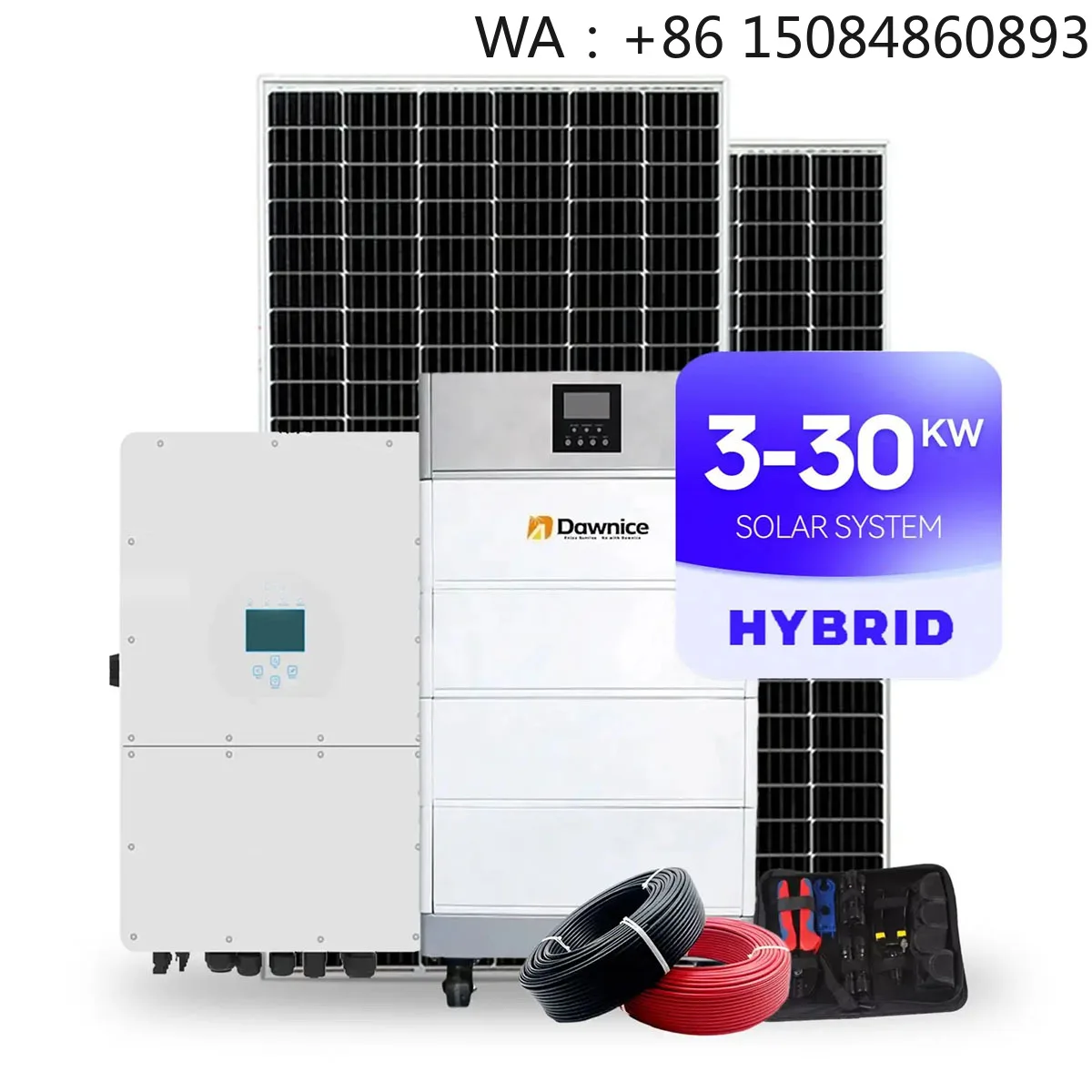 Plug And Play  SystemDawnice Complete Hybrid  Power System 15Kw 20Kw 30Kw Home Balcony Hybrid  System Kit With Ba
