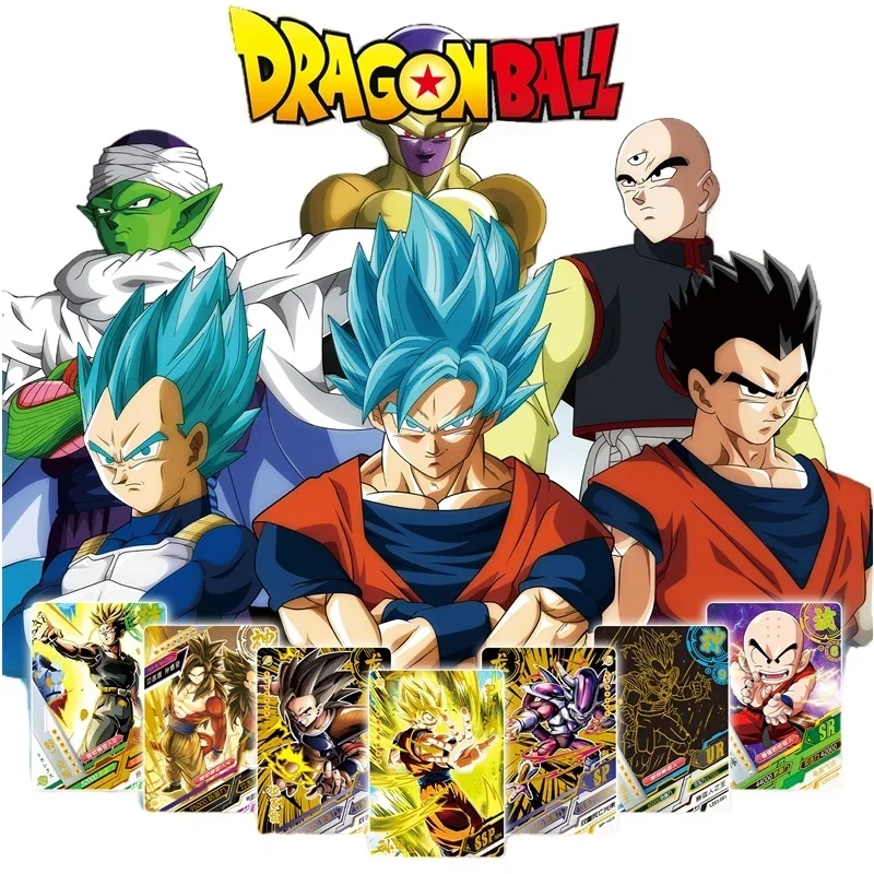 Anime Dragon Ball Cards Shiny Son Goku Saiyan Vegeta Anime Trading Battle Booster Box Game Children Collection Card Gift Toy