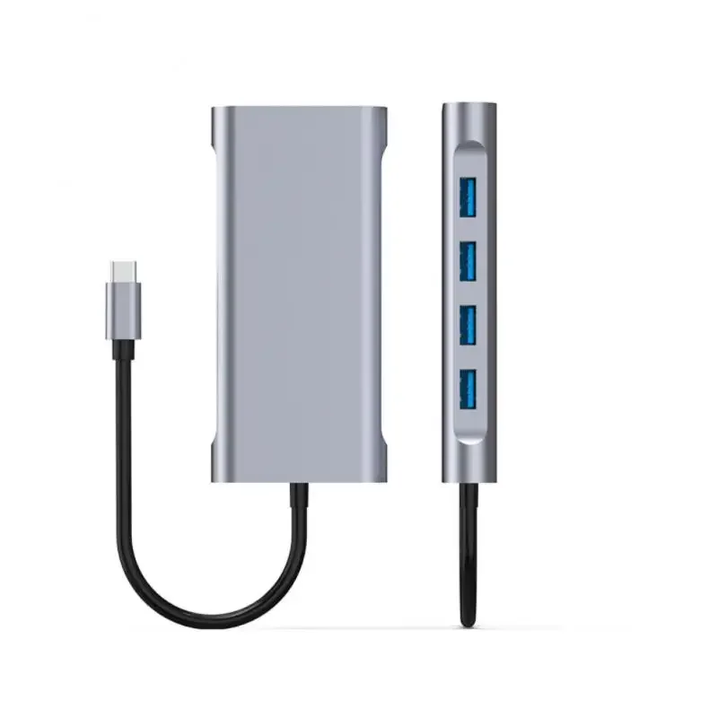 11 in 1 Type-c Hub Docking Station USB-c to HDMI-compatible 100M Network Card VGA PD USB3.0 Hub