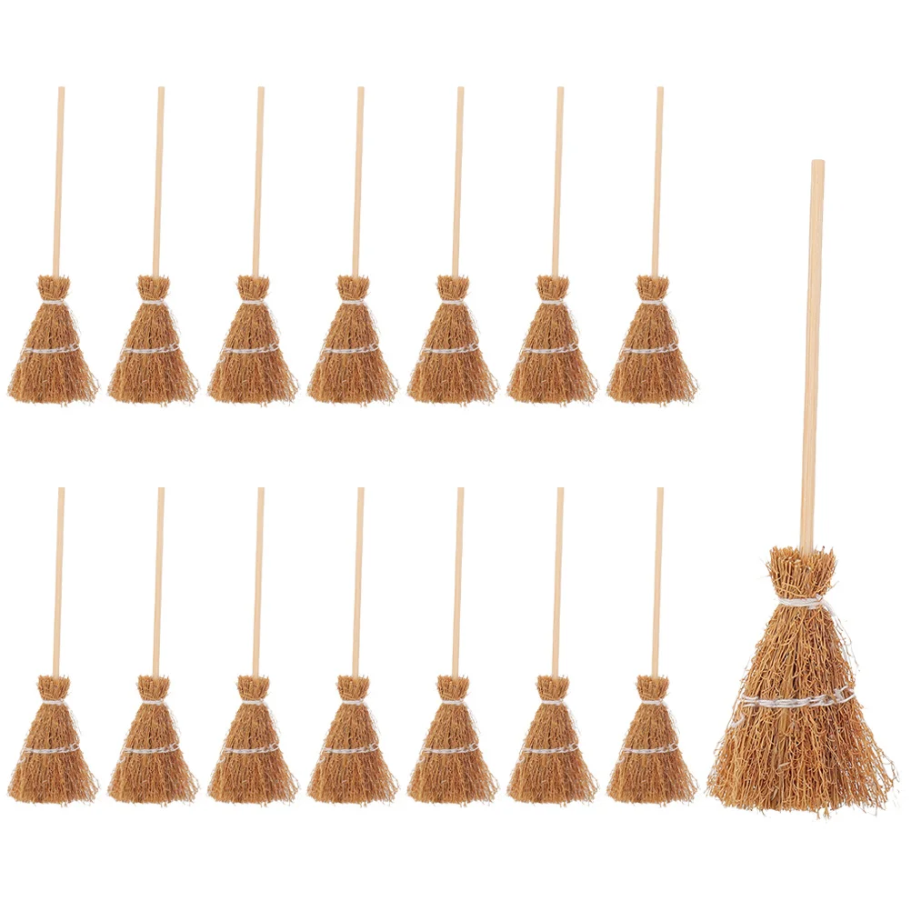 15Pcs Miniature Brooms Miniature Broom Decor Halloween Broom Decor Miniature Witch Broom Decors halloween brooms