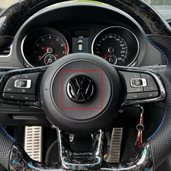 Volkswagen Gloss black steering wheel emblem cover for Golf 7 Rline logo black for steering wheel