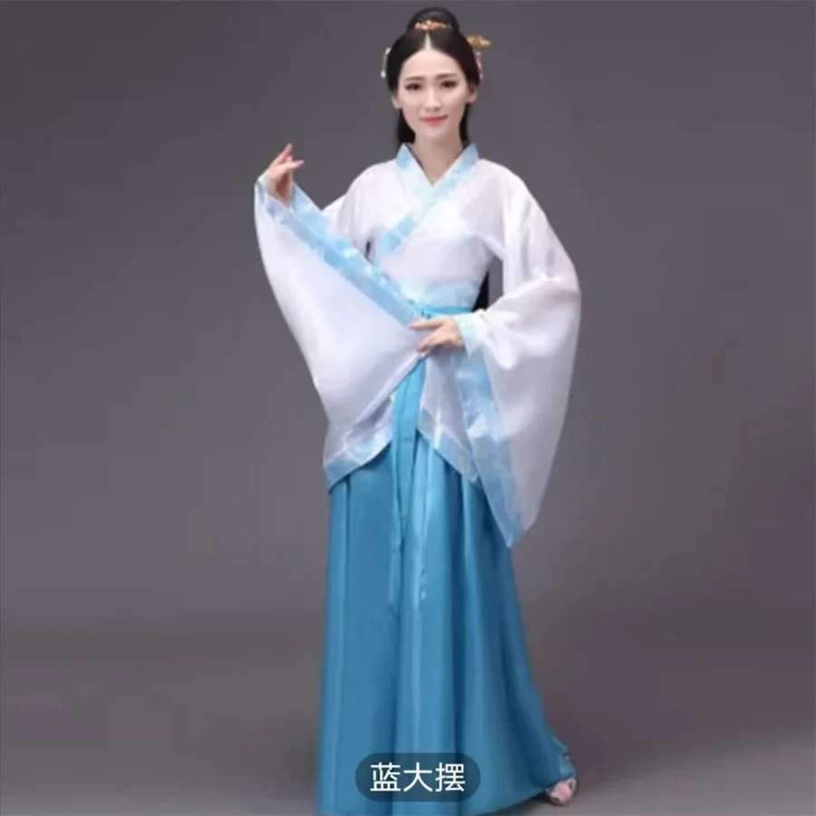 

2025 Chinese silk robe Costume Girls Women Kimono China Traditional Vintage Ethnic antique dress Dance Costume Hanfu