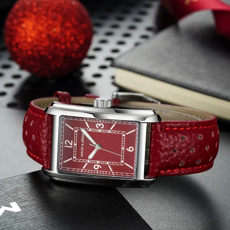 Specht & Söhne, модные часы для пар VH31, кварцевые часы, повседневные часы в стиле ретро, с сапфировым стеклом, кожаный ремешок, стальные часы