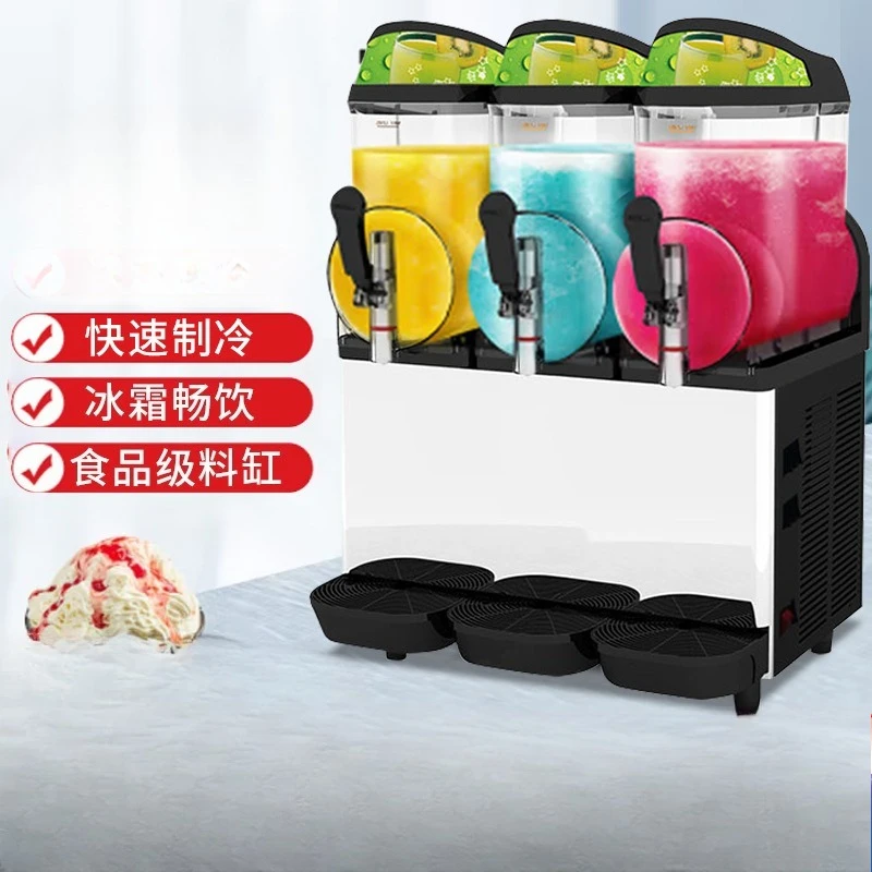 Three-cylinder fast refrigeration smoothie machine, convenience store equipment slush machine