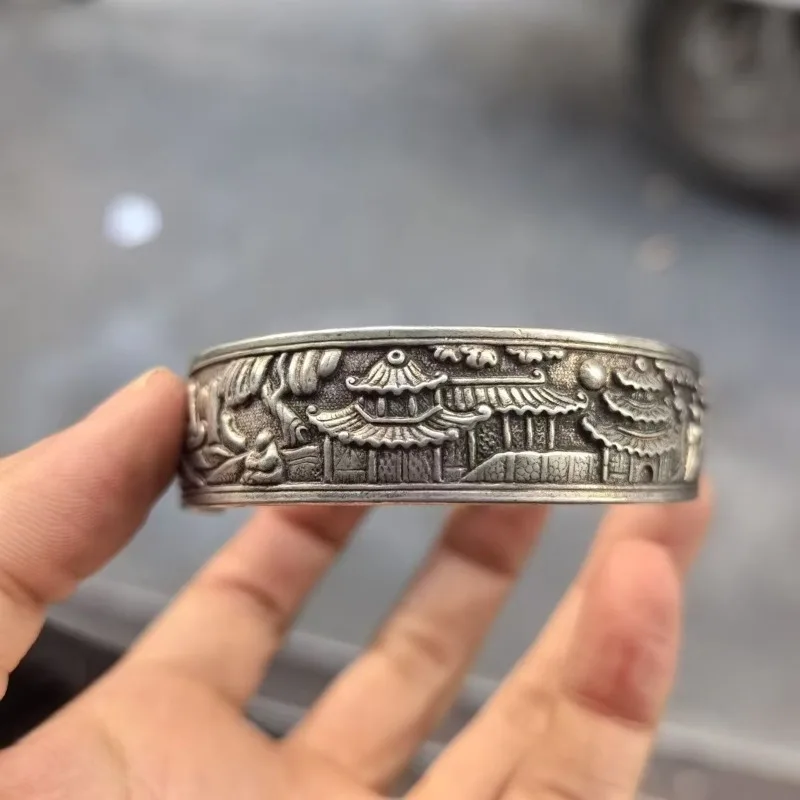 

Classic ethnic style hot selling Tibetan silver bracelet, niche design, exquisite opening bracelet, bracelet gift for friends