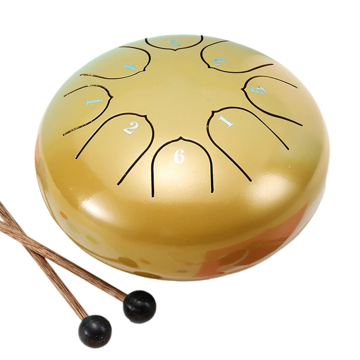 

ABME 6 Inch 8 Tone Rain Drum Outdoor Chakra Drum Garden Instrument Rain Drum Ethereal Drum E