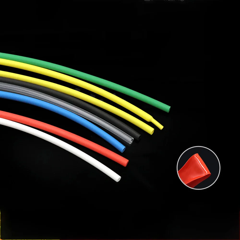 5M 10M φ1.6mm Multi-Color Dual Wall Heat Shrink Tube Thick Glue 3:1 Ratio Shrinkable Tube Adhesive Lined Wrap Wire Kit