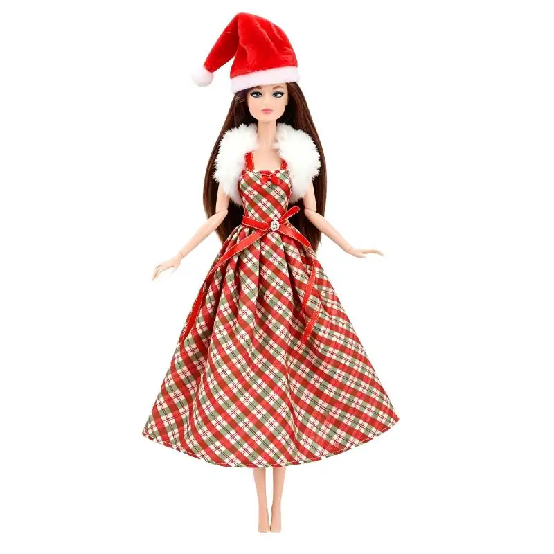 Random Wear Christmas Doll 12 Inch Super Model With Fashion Dress Doll Accessories Best New Year Present DIY Dressing Toys Game