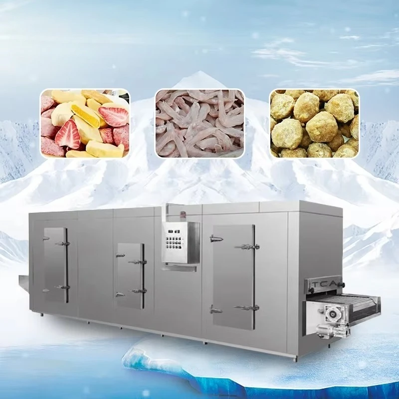 Customized Quick Fast Freezing Machine Shock Blast Freezer Tunnel for Restaurants Hotels Farms Motor Blast Freezing Equipment