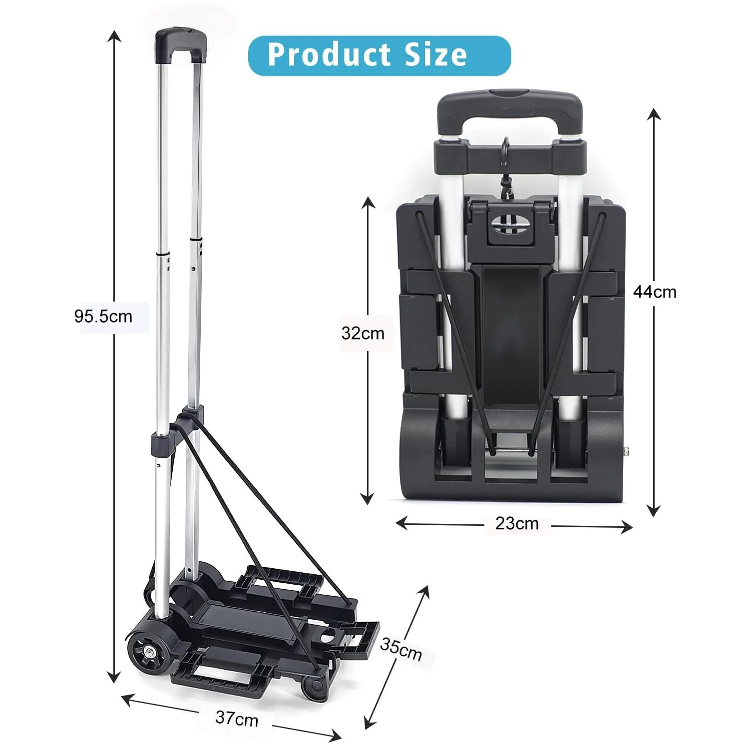 Platform Cart Dolly Folding Moving Warehouse Push Hand Truck Trolley Cart