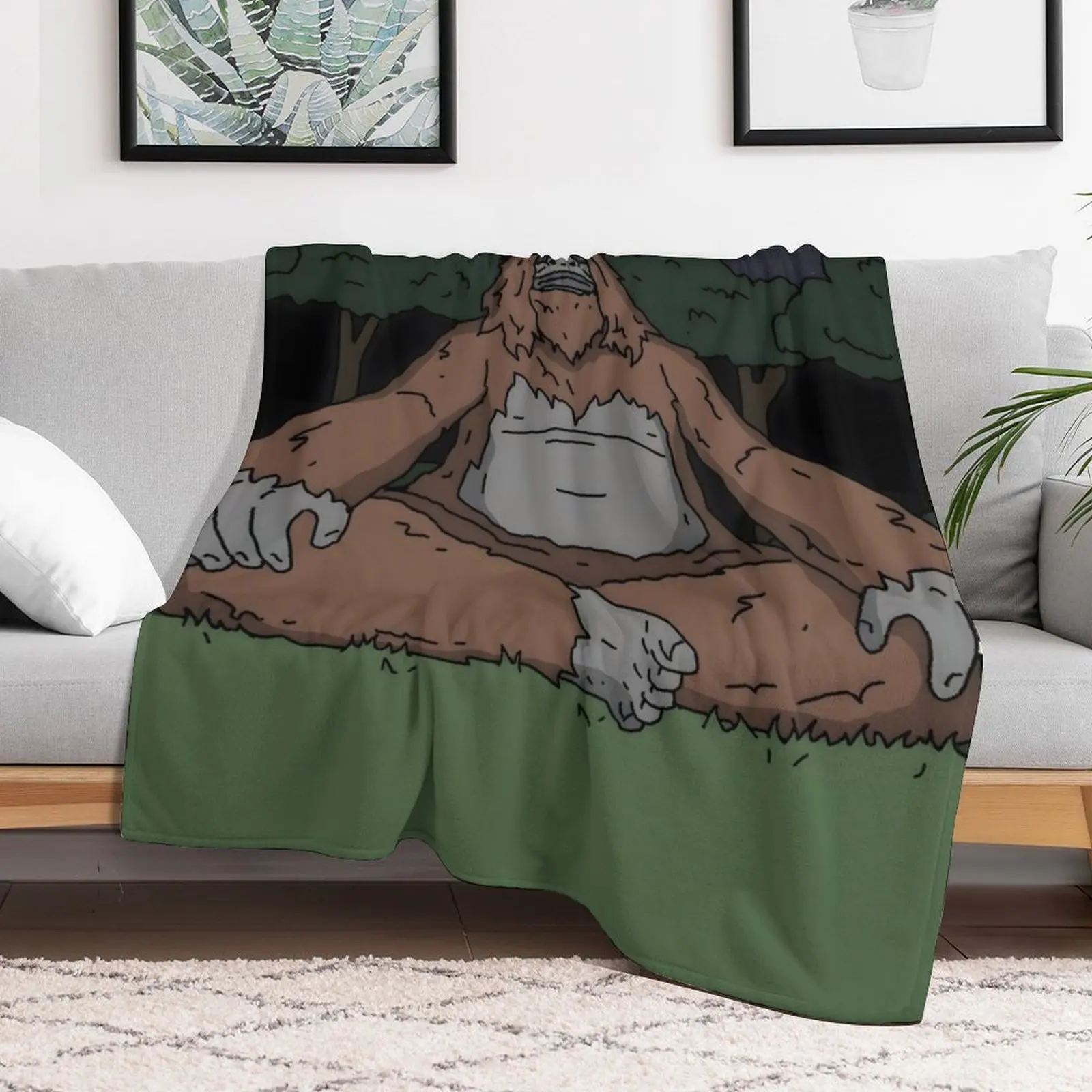 Sassy The Sasquatch Throw Blanket Custom Stuffeds Blankets