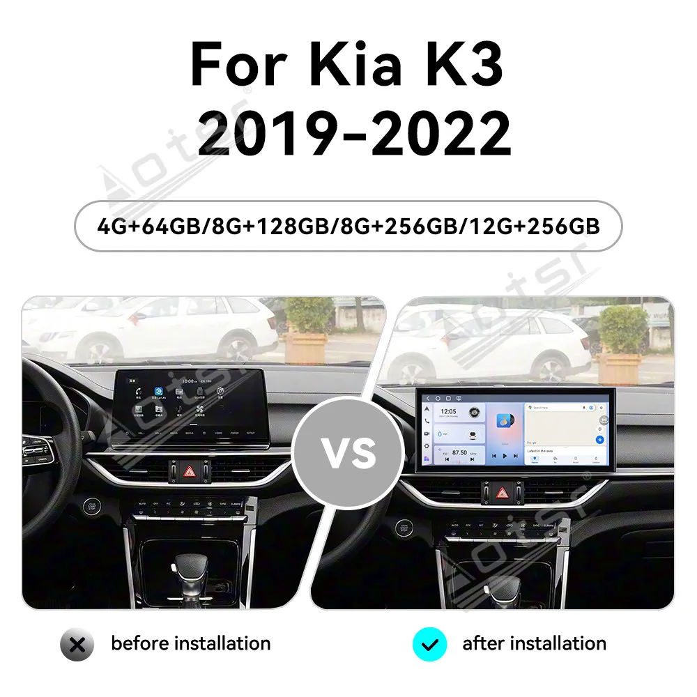 CarPlay 15.8'' Android 15 para Kia K3 2019-2022 Gadgets para Carro GPS Automotivo Acessórios para Carro Navegação Tela HD Reprodutor Multimídia