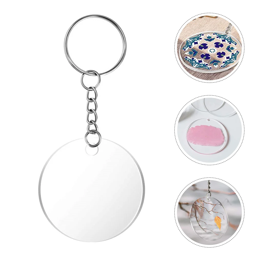 Acrylic Keychain Pendant Multi-function Decoration DIY Accessory Material Blank
