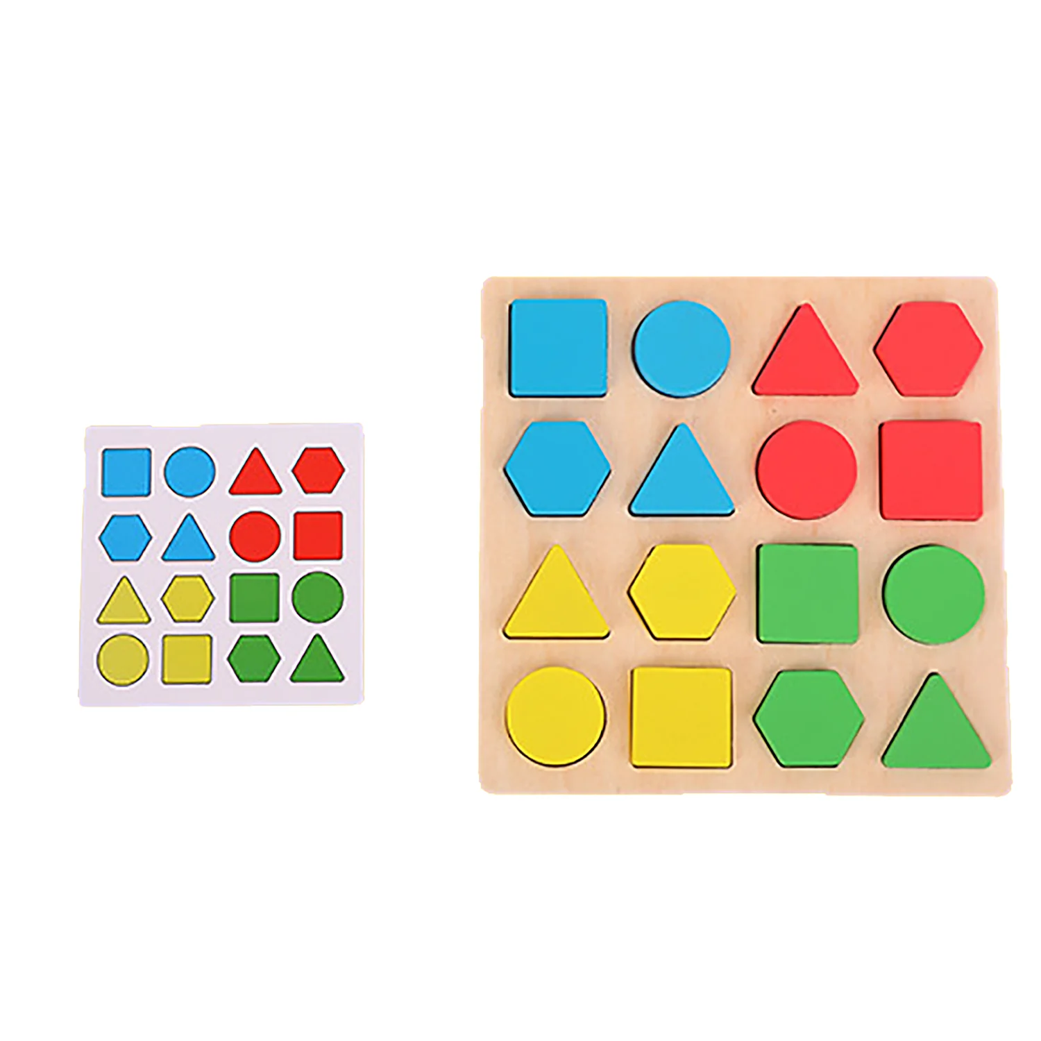 Montessori wooden children's puzzle block toys, enlightenment color matching panel puzzle toys, parent-child interaction toys