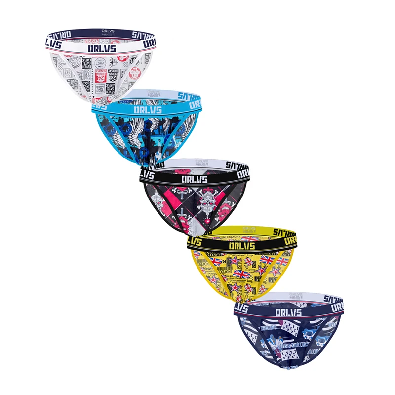 Men's Silk Slim-Fit Sports Briefs Low-Waist Form-Fitting Comfortable Breathable with Bold Triangular Design for Young