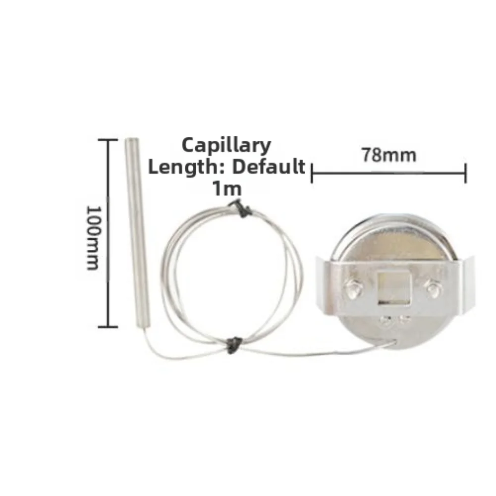 Stainless Steel Oven Thermometer With Probe 0 to 600 Celsius for Industrial For Ovens Boilers and Heat Equipment