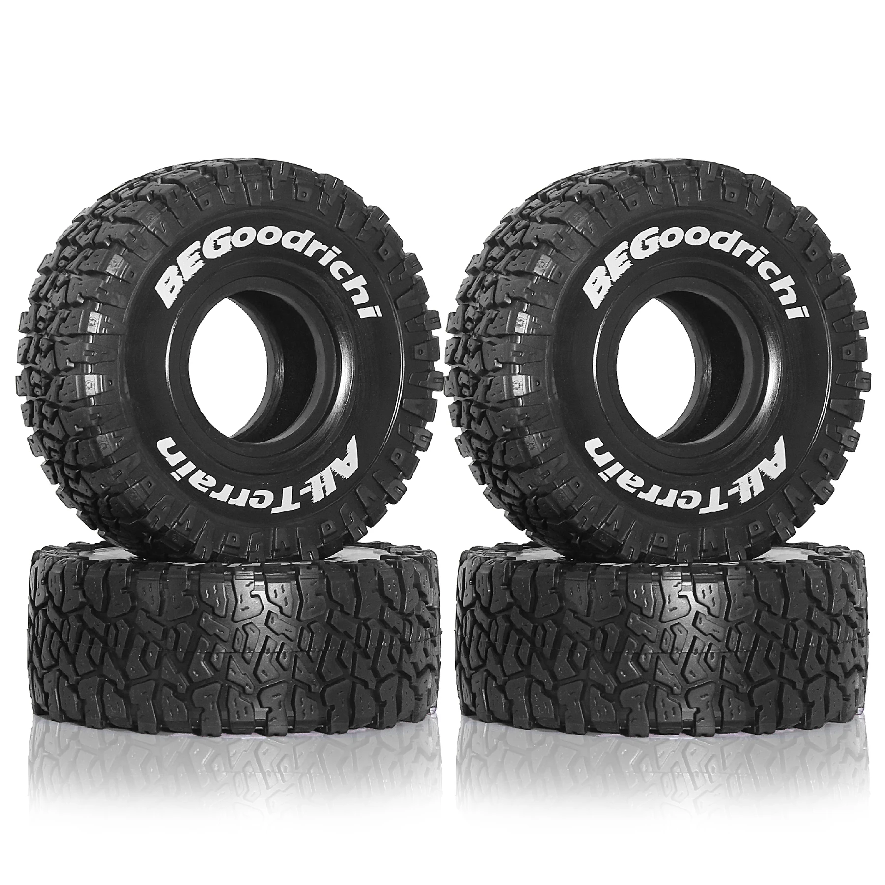 RS Aluminum 1.9 Beadlock Tires for Traxxas TRX4 Axial SCX10 II III Wraith Redcat Gen 8 Gen 7 RC4WD 1/10 Scale RC Crawler R110