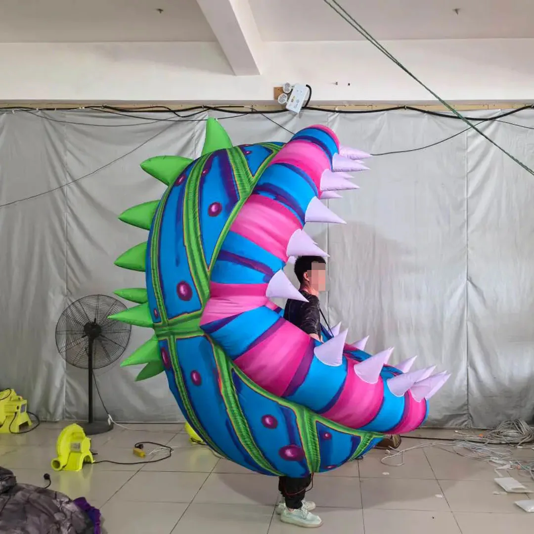 عملاق نفخ Chomper زهرة زي ضربة الهواء مخيف آكلة اللحوم الرعب مصنع كرنفال الشارع موكب المشي الأداء الدعائم