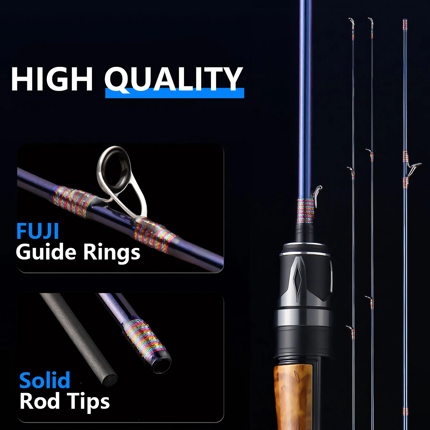 Imagem -02 - Fuji-ultraleve Fibra de Carbono Lure Rod Guia Anéis ul Spinning Fundição Rod Truta Baixo Carpa Vara de Pesca Fluxo Pesca Pólo Ferramenta