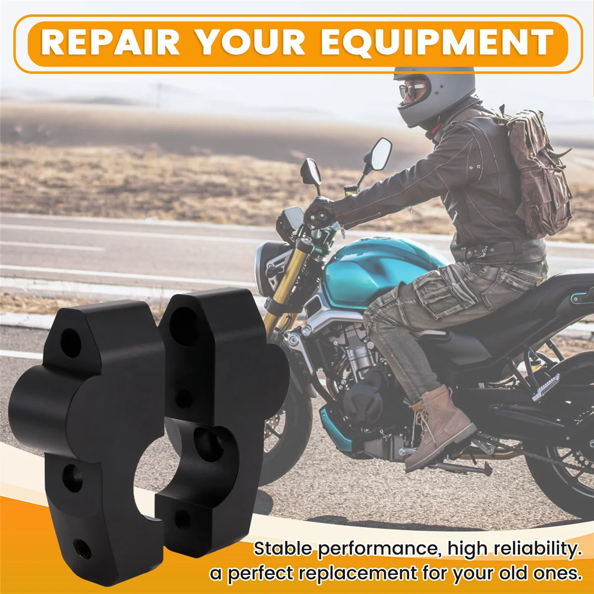 T48C_ملحقات الدراجات النارية المقود الناهض المشبك محول مقود الارتفاع رفع جبل ل Voge CU525 CU 525 #6