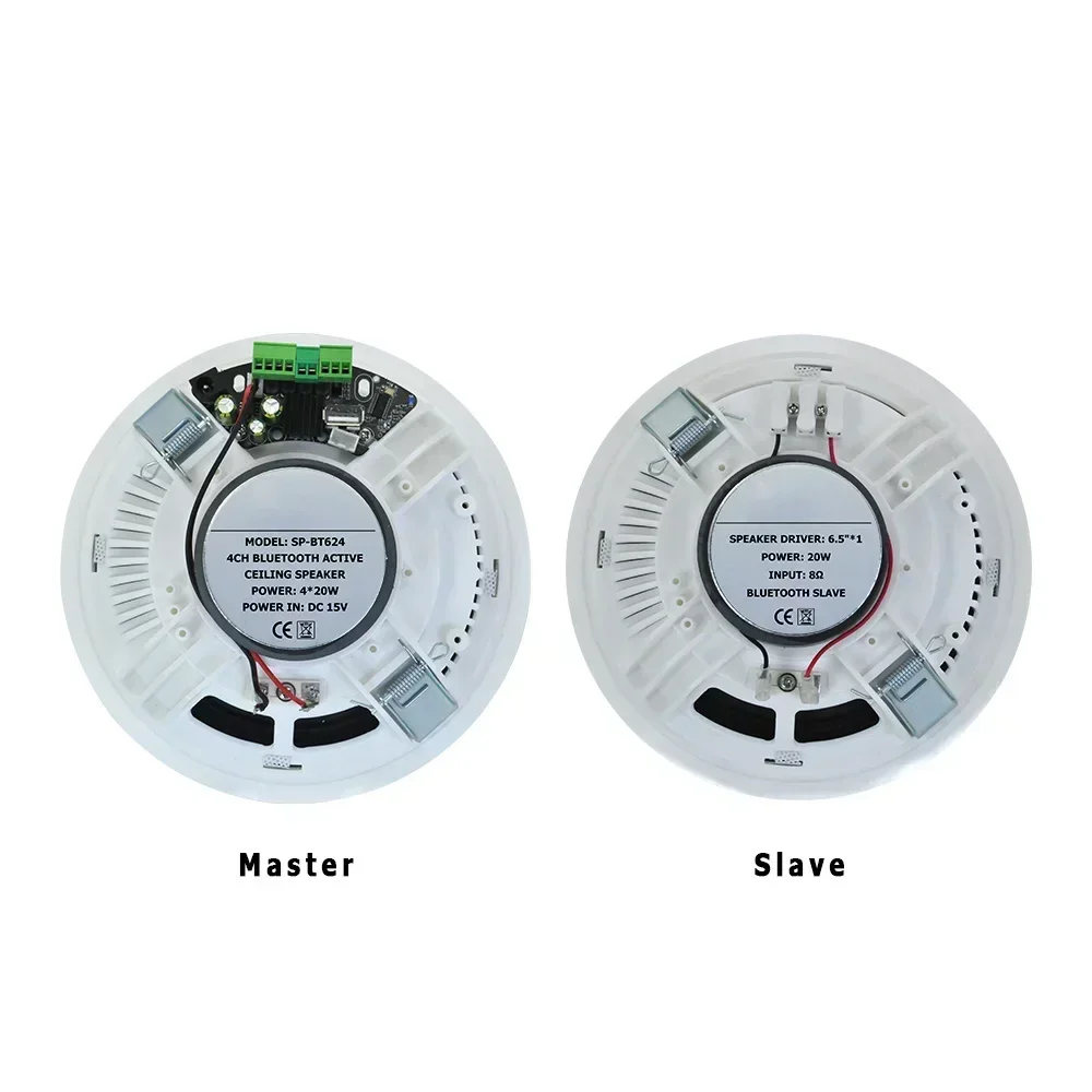 6 Inch 20W Bluetooth Ceiling Speaker audience Stereo Built-in Class D Digital Amplifier Home Theater System for Indoor Office
