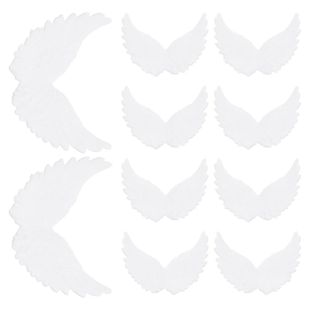 

10pcs Angel Wings Accessories for DIY Crafts Christmas Decorations Small Angel Wing Embellishments Clothes Charms Sturdy