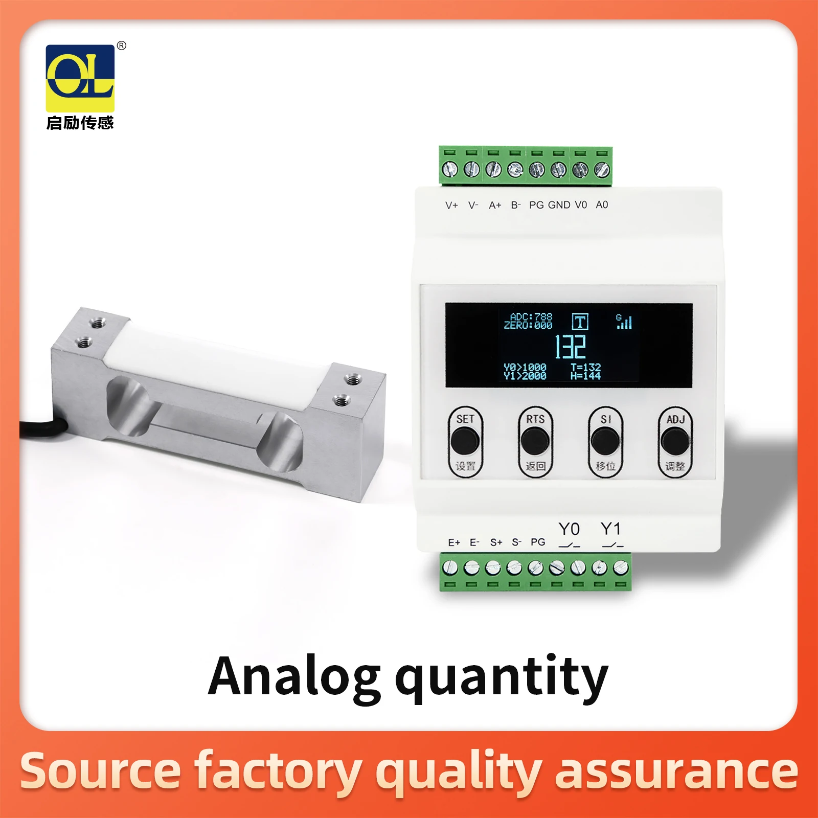 Load sensor with display indicator, compression force test, weight pressure output load cell 10kg Transmitter display instrument