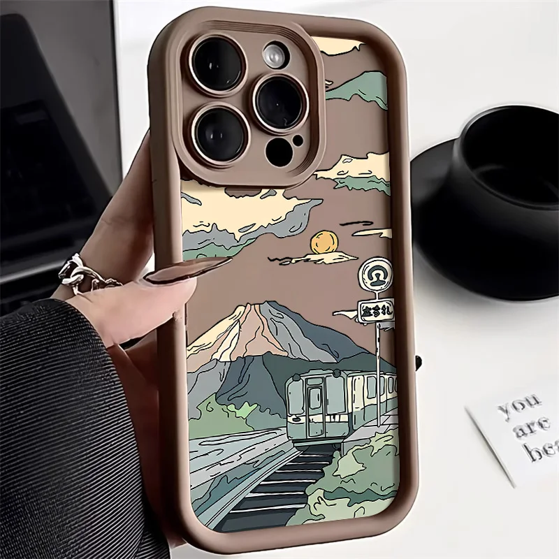 Landschap Anime Case Voor Xiaomi Poco X 5X6 M 6 Pro Hoesjes Redmi Note 13 12 11 10 9 8 Pro 12c 10c 9c 9T 13c Mi 11 Lite 5G Ne Cover