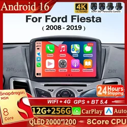 9 Inch Android 16 For Ford Fiesta 2008 - 2019 Car Radio Multimedia Stereo Carplay Navigation GPS DSP DVD Player 2 Din