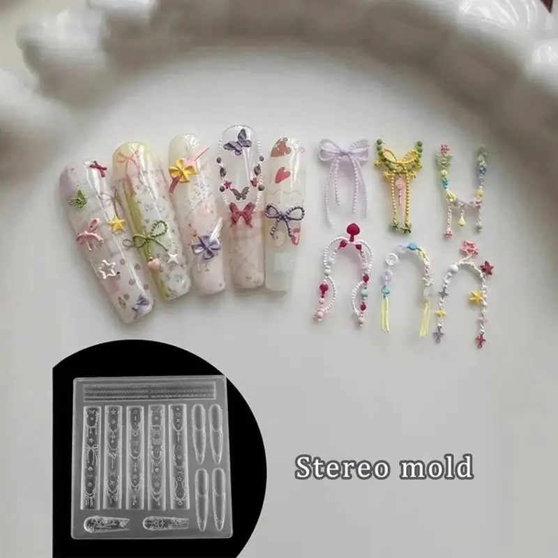A52E 3D Art Silicone Mould With Butterfly And Spiders Patterns Designs