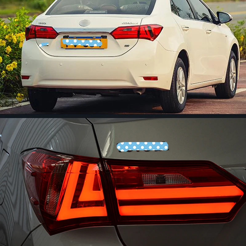 Luces traseras LED para coche Toyota Corolla 2014, conjunto de lámpara trasera, VLAND, 2015, 2016, 2017