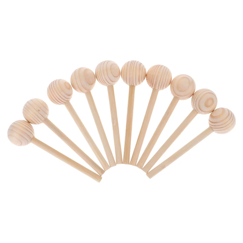 

50/100 шт. незаконченные деревянные леденцы, гладкие деревянные палочки для конфет с шариками для рукоделия, художественного проекта, домашнего декора, дня рождения