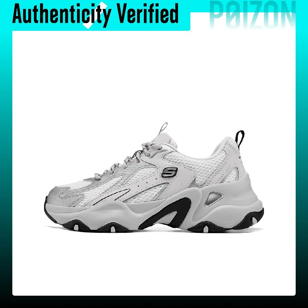 Skechers D'LITES 5.0 Cushioning Abrasion Resistant Support Lightweight Low top Chunky Sneakers Women's Silver 150523-WSLB
