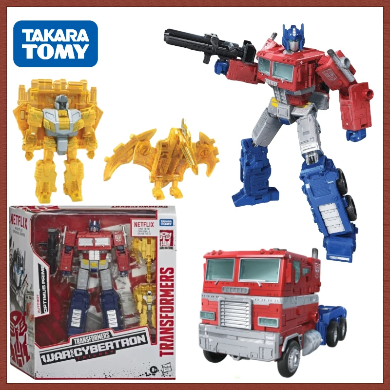 In Stock Takara Tomy Transformers G Series Netflix Optimus Prime set Movable Figure Robot Model Gifts