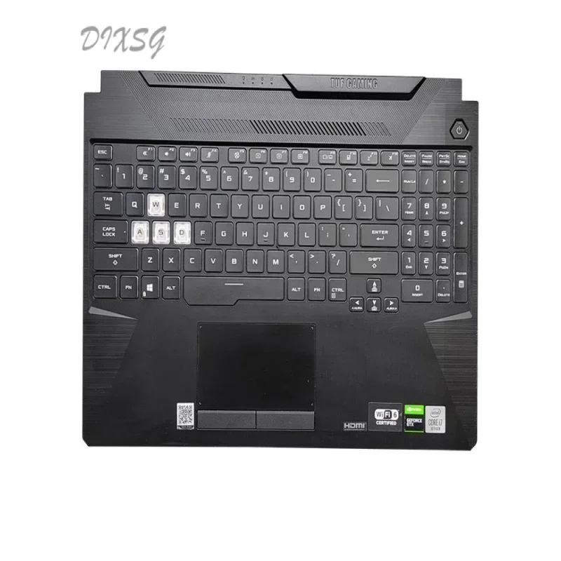 كمبيوتر محمول لـ Asus fa506 fx506 fa506u fx506u palmrest حافظة علوية علوية مع لوحة مفاتيح بإضاءة خلفية 3bbkxtajn00