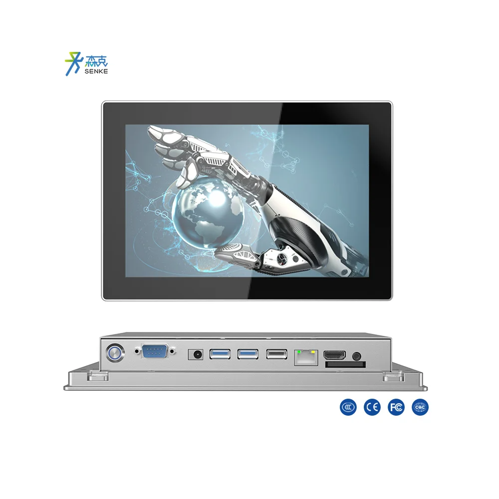 

Senke 7 10 13.3 15.6 Inch 4K PC Industri Panel RK3288 2G DDR3 4G WIFI X86 Android Industrial Panel PC