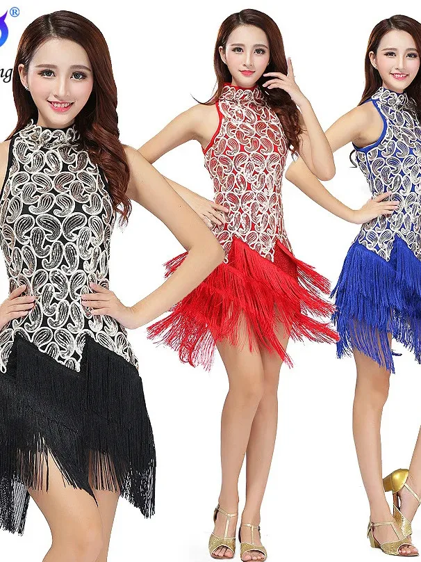 

Latin Dance Costume Sequin Tassel Performance Costume Stage Performance Square Dance Performance Costume