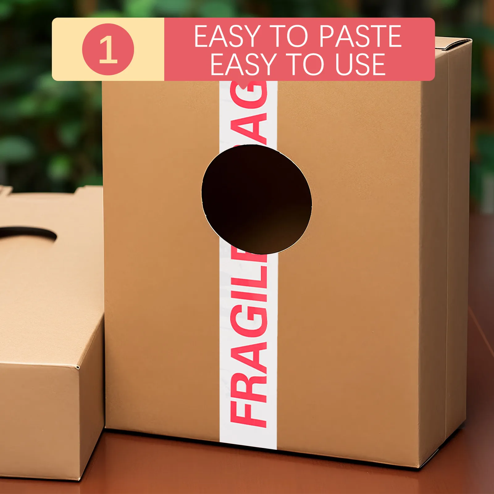 

Лента для маркировки хрупких грузов, 1 рулон, самоклеящаяся полиэтиленовая лента с привлекательным предупреждающим фоном для упаковки, транспортировки и перемещения хрупких посылок