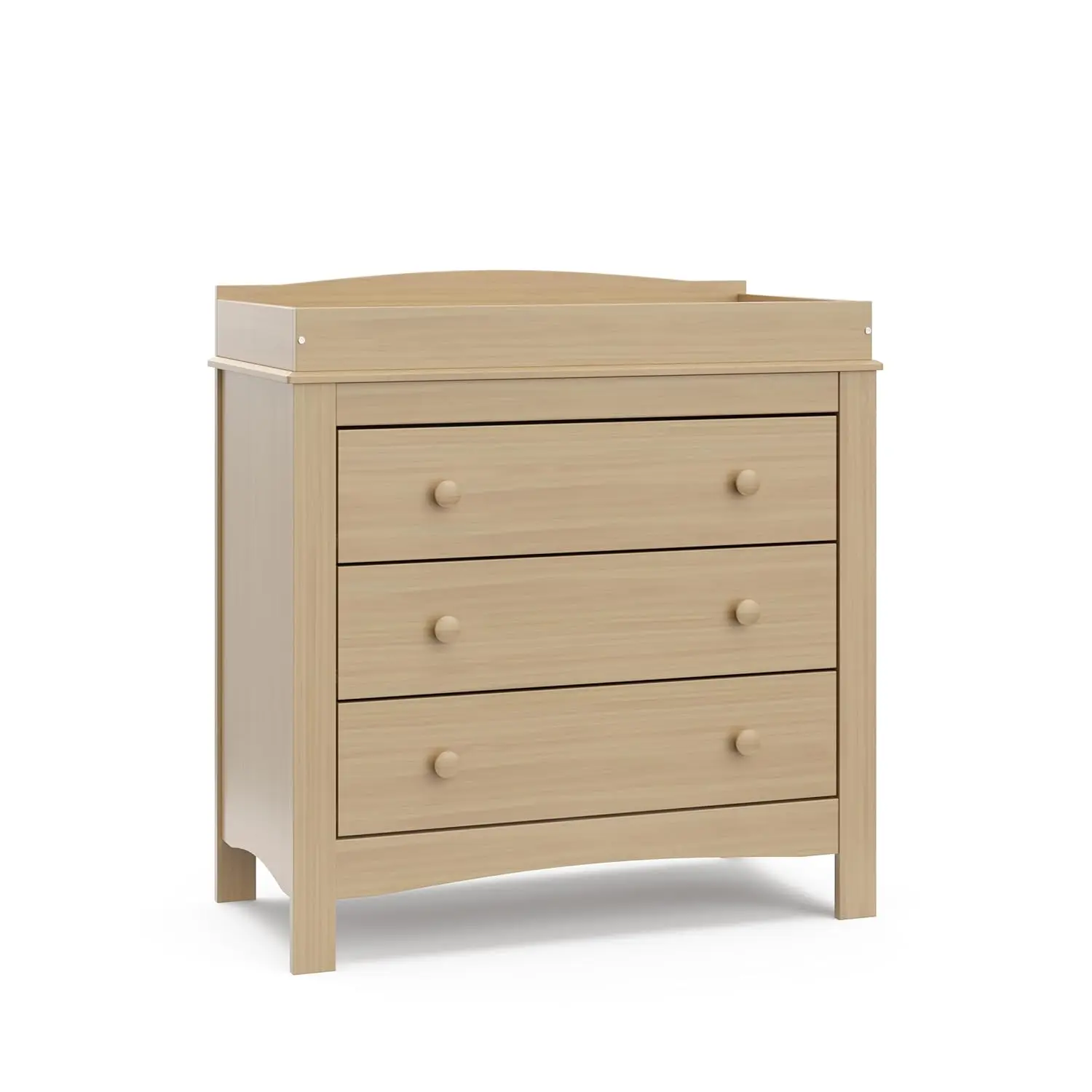 Noah 3 Drawer Chest with Changing Topper (Driftwood) - GREENGUARD Gold Certified, Dresser for Nursery, 3 Drawer Dresser