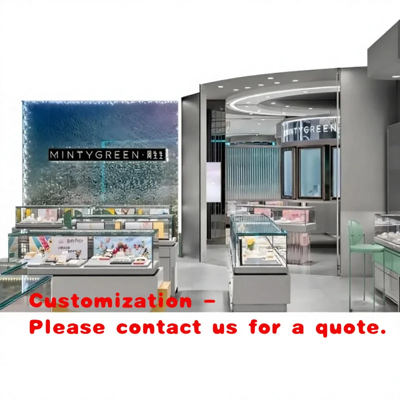 custom.Luxury High Quality Glass Table Jewellery Showcase Design Glass Countertops Display Jewellery Sale