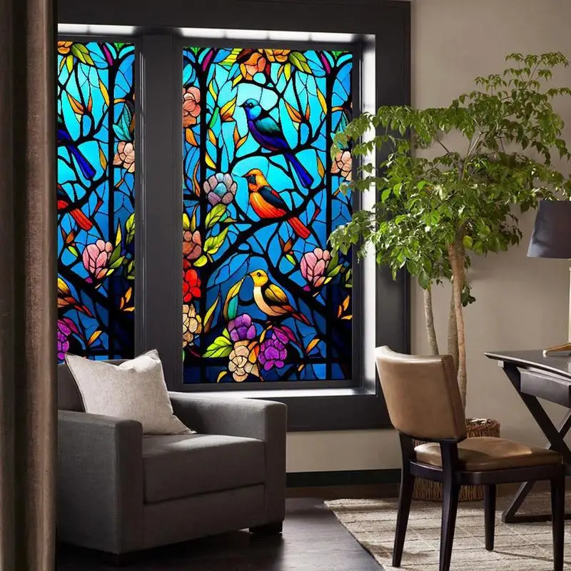 نافذة الخصوصية ملصقات الفيلم Artscape ماغنوليا نافذة الفيلم الفينيل للنوافذ الزجاجية الزجاج الملون نافذة الفيلم المنزل والحمام